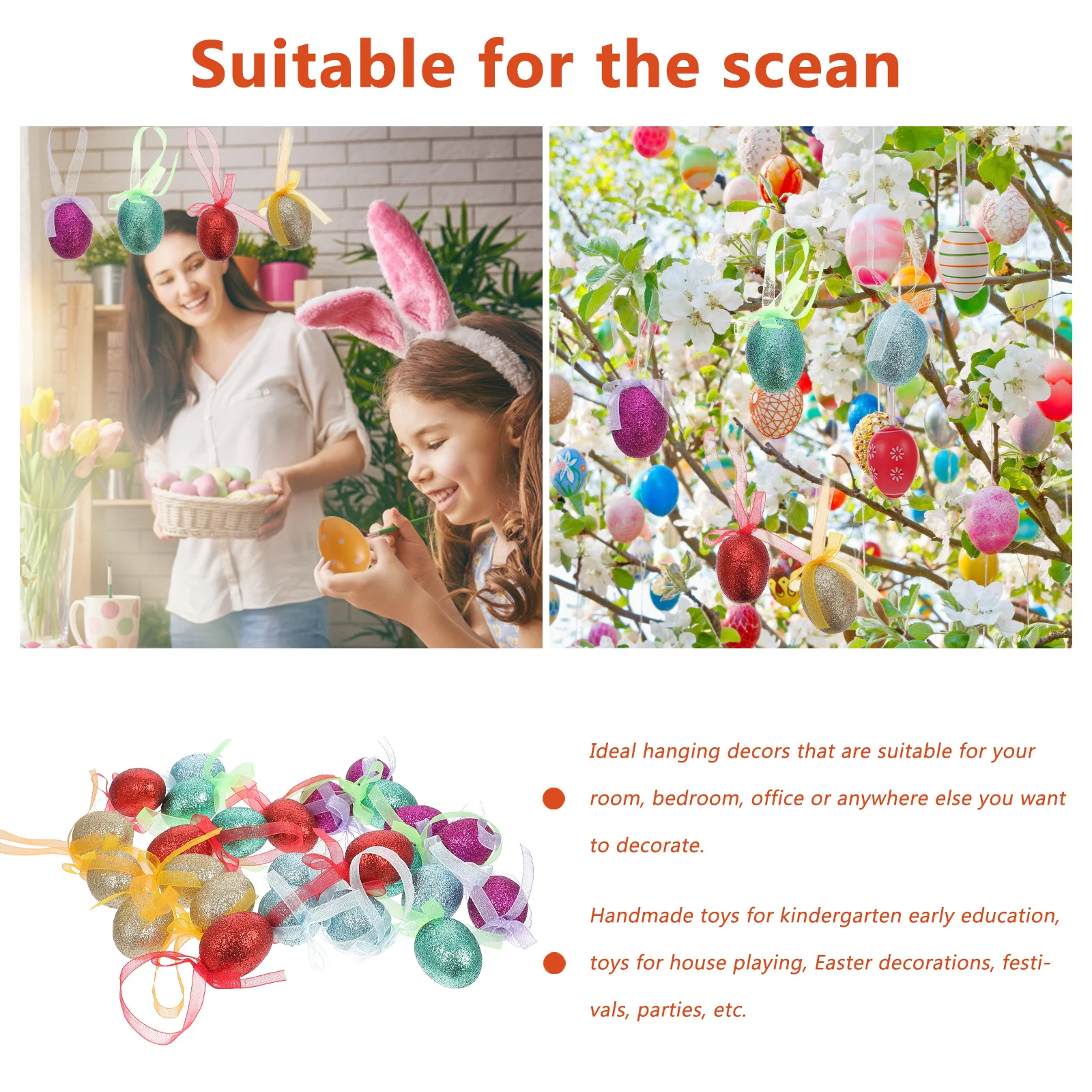 25Pcs Easter Egg Decor Ornamental Reusable Light Material Ideal for Easter Basket Yard Tree Hanging Decorations
25Pcs Easter Egg Decor Ornamental Reusable Light Material Ideal for Easter Basket Yard Tree Hanging Decorations