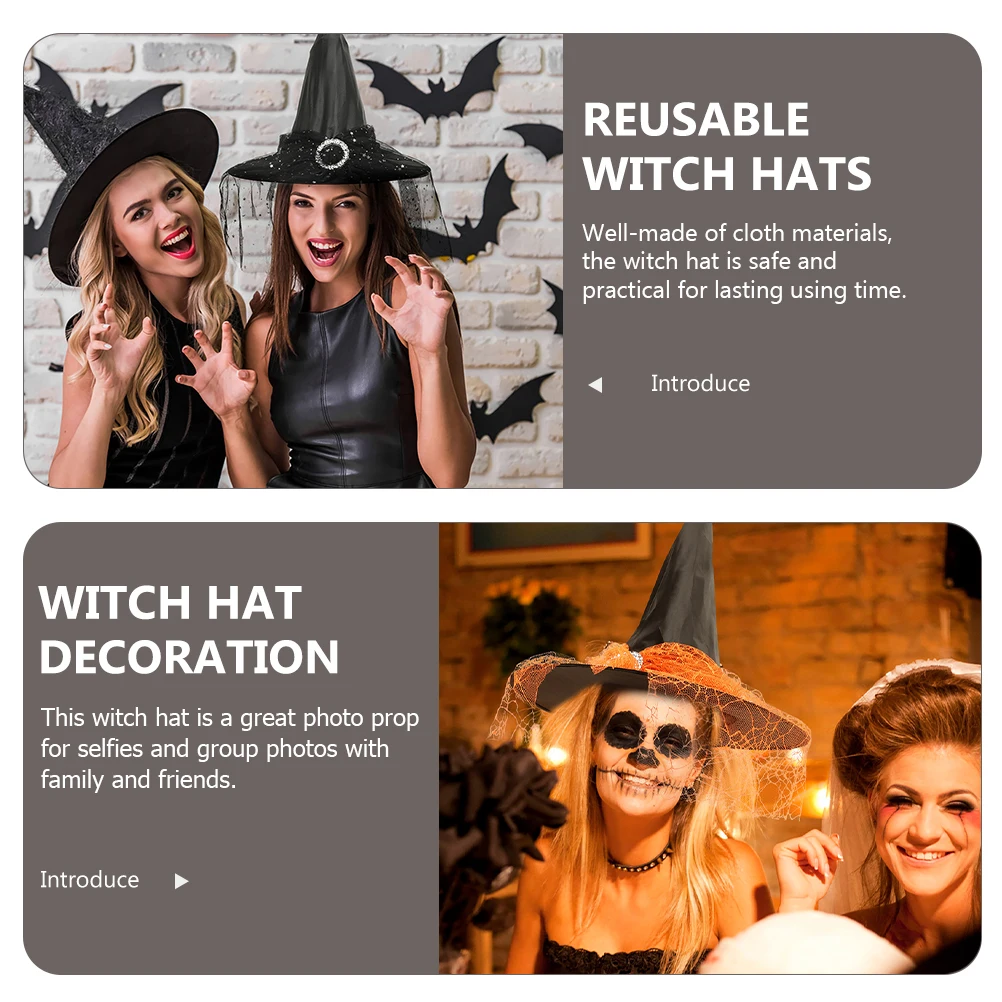 4Pcs Halloween Witch Hats Party Supplies Classic Oxford Cloth Cosplay Photo Props Halloween Witch Hat Cosplay Hat Prop
4Pcs Halloween Witch Hats Party Supplies Classic Oxford Cloth Cosplay Photo Props Halloween Witch Hat Cosplay Hat Prop