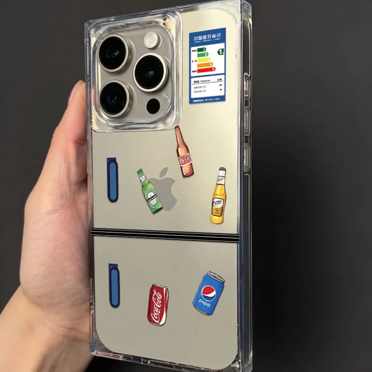 Fun refrigerator-shaped square shell iPhone case Square-shaped, unique and interesting phone case suitable for all iPhone series
Fun refrigerator-shaped square shell iPhone case Square-shaped, unique and interesting phone case suitable for all iPhone series