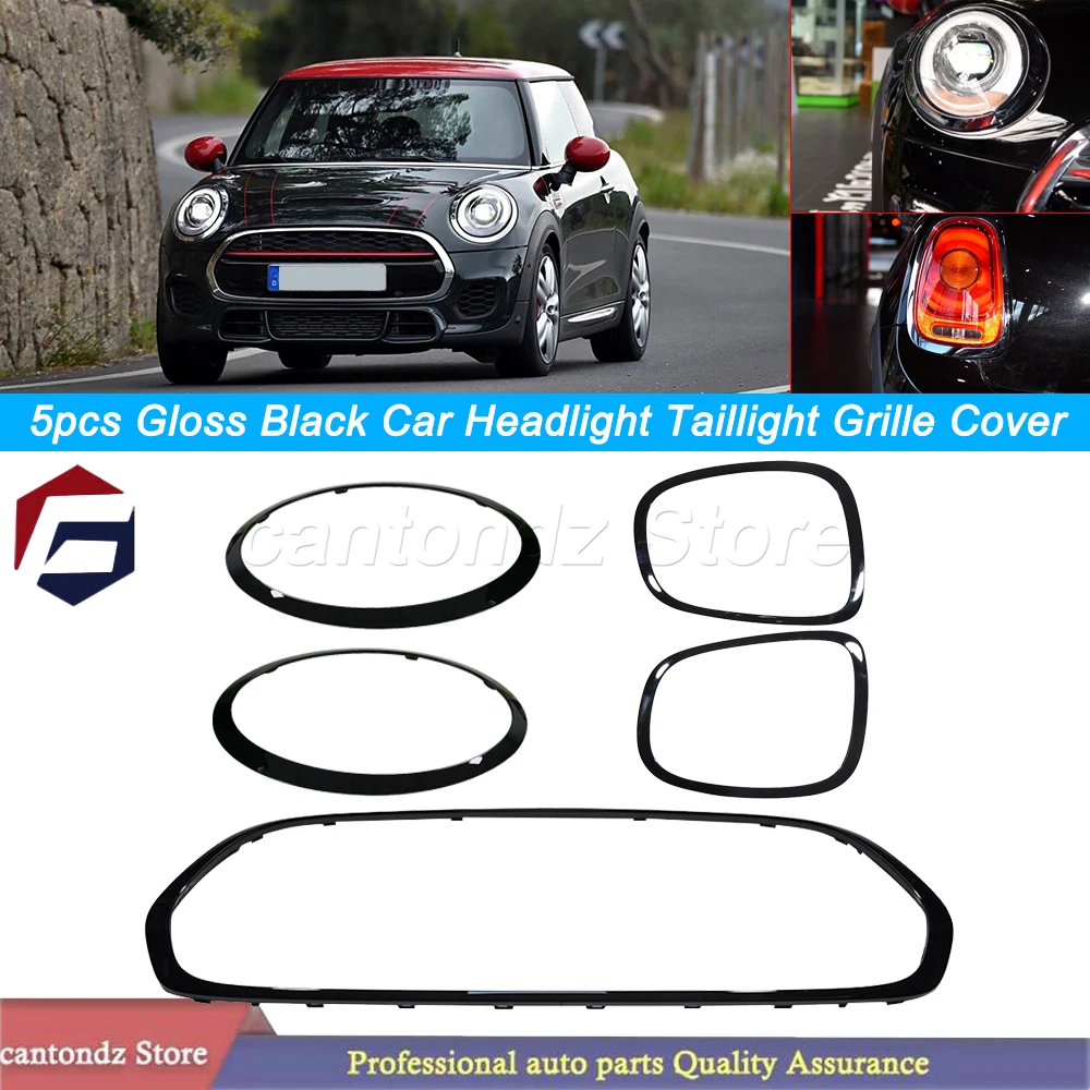 5pcs Gloss Black Car Headlight Taillight Grille Surround Cover Trims Replacement for Mini F55 F56 F57 One Cooper S JCW 2014+
5pcs Gloss Black Car Headlight Taillight Grille Surround Cover Trims Replacement for Mini F55 F56 F57 One Cooper S JCW 2014+