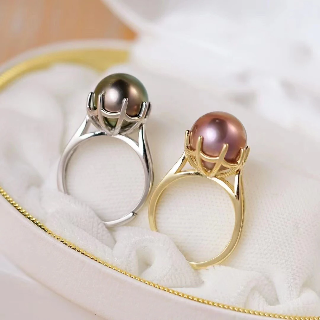 S925 Sterling Silver Adjustable Finger Ring Mount Base Settings Findings Parts Fittings Accessory for 11-12mm Size Pearls
S925 Sterling Silver Adjustable Finger Ring Mount Base Settings Findings Parts Fittings Accessory for 11-12mm Size Pearls