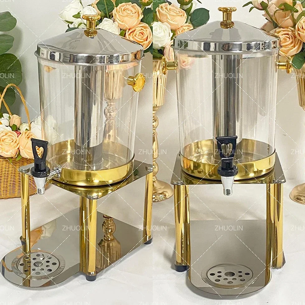 Wedding Party Gold Premium Cold Cylinder Colorful Drink Beverage Dispenser Machine Unique Tableware Golden Juice Dispenser
Wedding Party Gold Premium Cold Cylinder Colorful Drink Beverage Dispenser Machine Unique Tableware Golden Juice Dispenser
