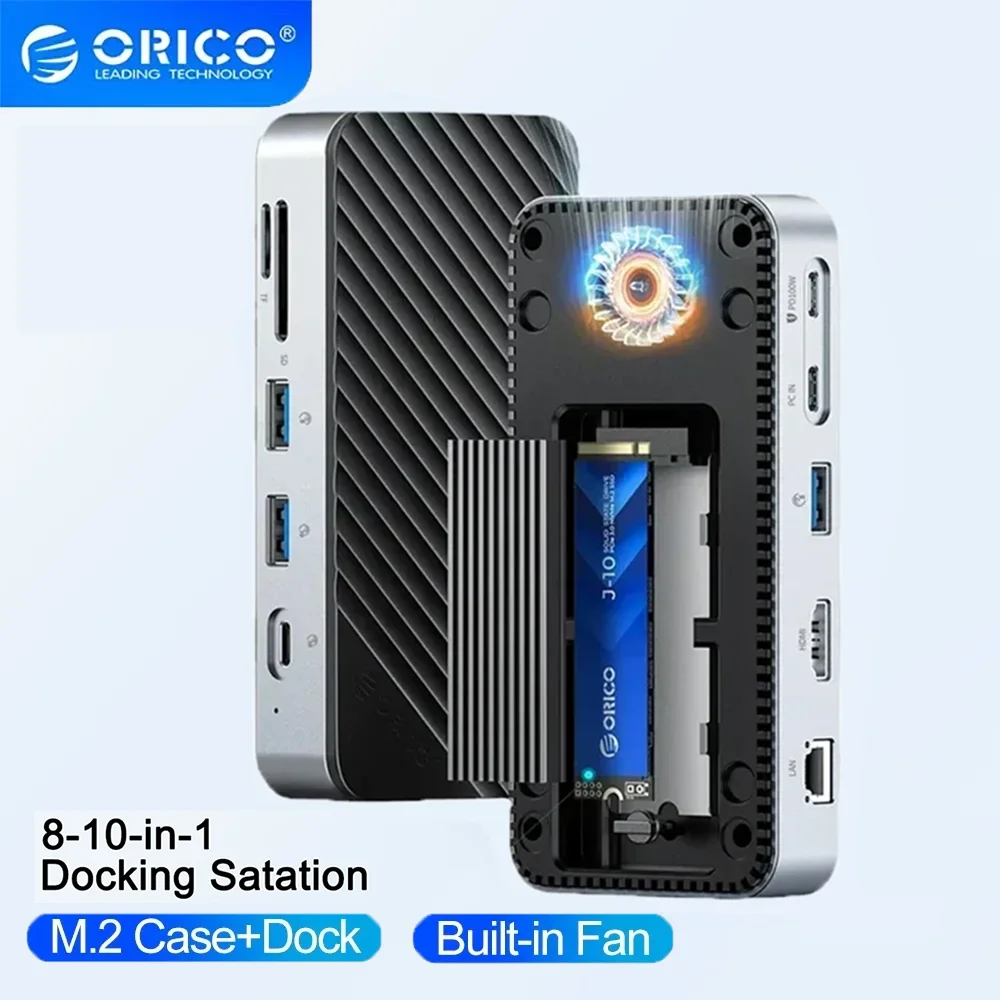 Док-станция ORICO USB C 8-10-IN-1 USB C к M.2 NVMe SATA SSD Внешняя док-станция 10 Гбит/с 4K при 60 Гц HDMI-Com RJ45 SD/TF
Док-станция ORICO USB C 8-10-IN-1 USB C к M.2 NVMe SATA SSD Внешняя док-станция 10 Гбит/с 4K при 60 Гц HDMI-Com RJ45 SD/TF