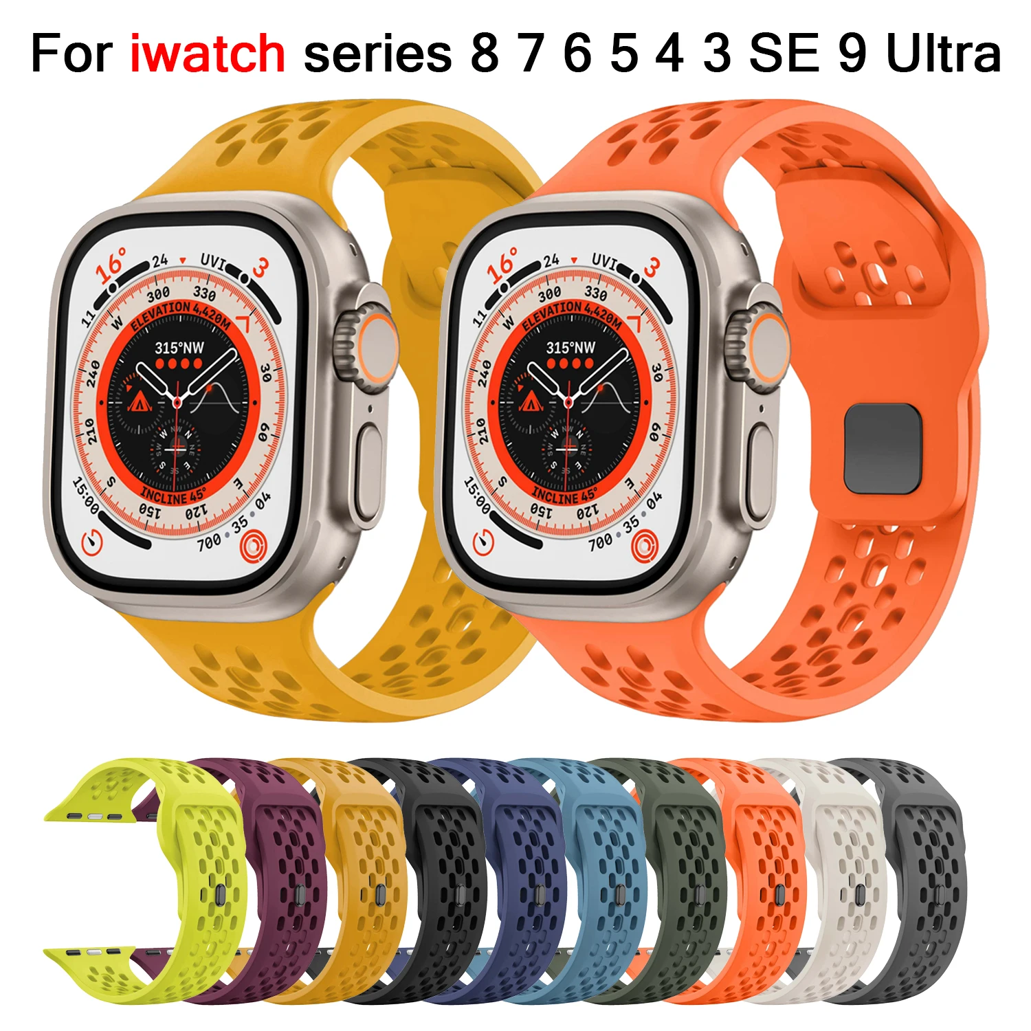 Силиконовые ремешки для Apple Watch Ultra, ремешок 49 мм, 46 мм, 45 мм, 42 мм, 44 мм, 40 мм, 41 мм, браслет Correa, ремень iWatch series 10 9 8 6 7 5 SE
Силиконовые ремешки для Apple Watch Ultra, ремешок 49 мм, 46 мм, 45 мм, 42 мм, 44 мм, 40 мм, 41 мм, браслет Correa, ремень iWatch series 10 9 8 6 7 5 SE