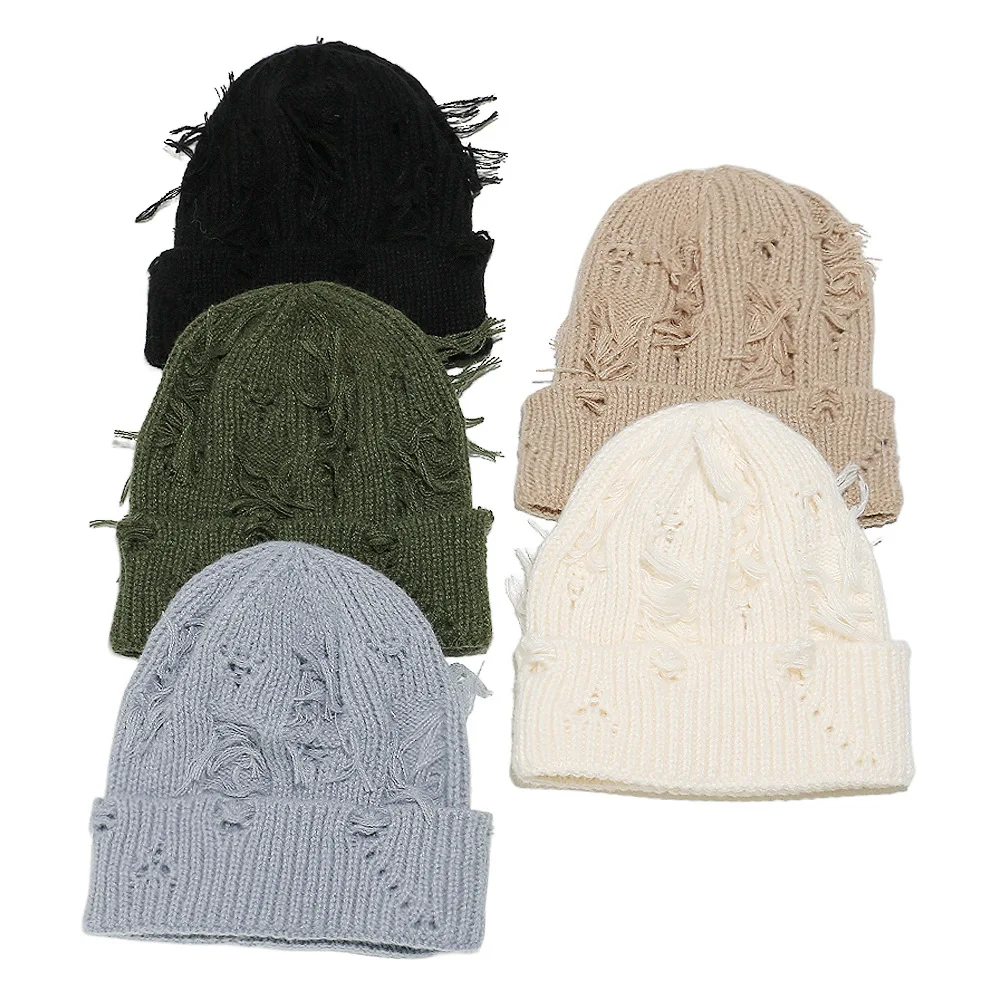 New Autumn Winter Hat For Women Soft Solid Knitted Hole Acrylic Beanies Hip-Hop Skullies Cap For Men Best Matched Bonnets Gift
New Autumn Winter Hat For Women Soft Solid Knitted Hole Acrylic Beanies Hip-Hop Skullies Cap For Men Best Matched Bonnets Gift