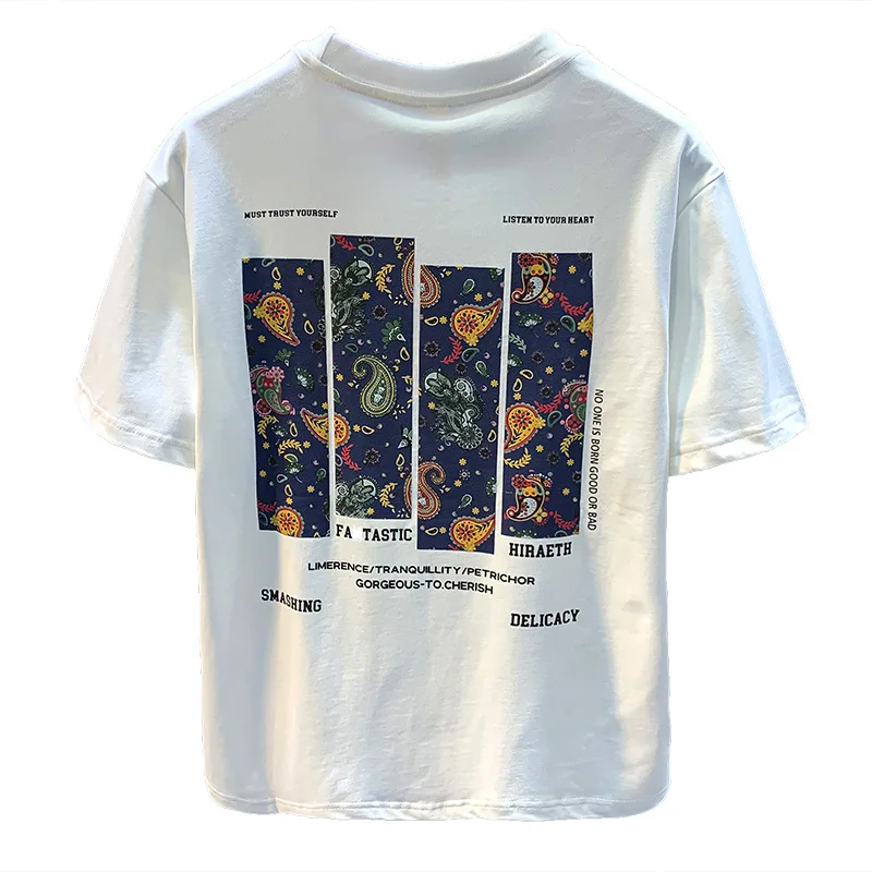 Printed Short SleeveTT-shirt Chinese Style for Men Design Paisley2024Summer New Street Half Sleeve Clothes
Printed Short SleeveTT-shirt Chinese Style for Men Design Paisley2024Summer New Street Half Sleeve Clothes