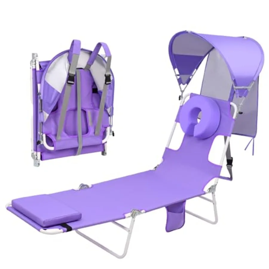 Beach tanning lounge chair with canopy shade, polyester fabric, navy blue, UPF 50+ wind-resistant sun protection and padded adj
Beach tanning lounge chair with canopy shade, polyester fabric, navy blue, UPF 50+ wind-resistant sun protection and padded adj