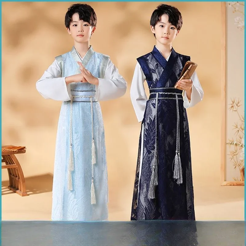 chinese Folk Dance new year clothes traditional hanfu for Boys child modern kids dragon dress ancient Stage Carnival costume
chinese Folk Dance new year clothes traditional hanfu for Boys child modern kids dragon dress ancient Stage Carnival costume
