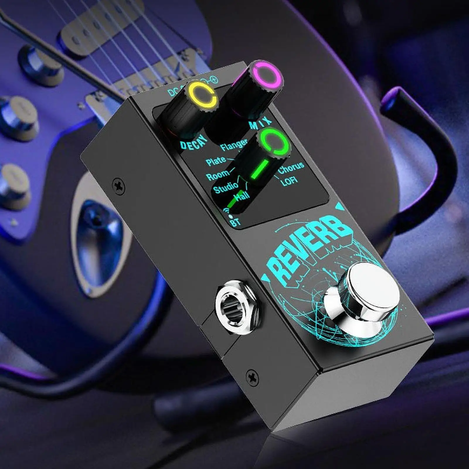 Digital Reverb Guitar Effects Pedal 9 Reverb Modes with DECAY/MIX Control Wireless Guitar Pedal for Guitarists
Digital Reverb Guitar Effects Pedal 9 Reverb Modes with DECAY/MIX Control Wireless Guitar Pedal for Guitarists