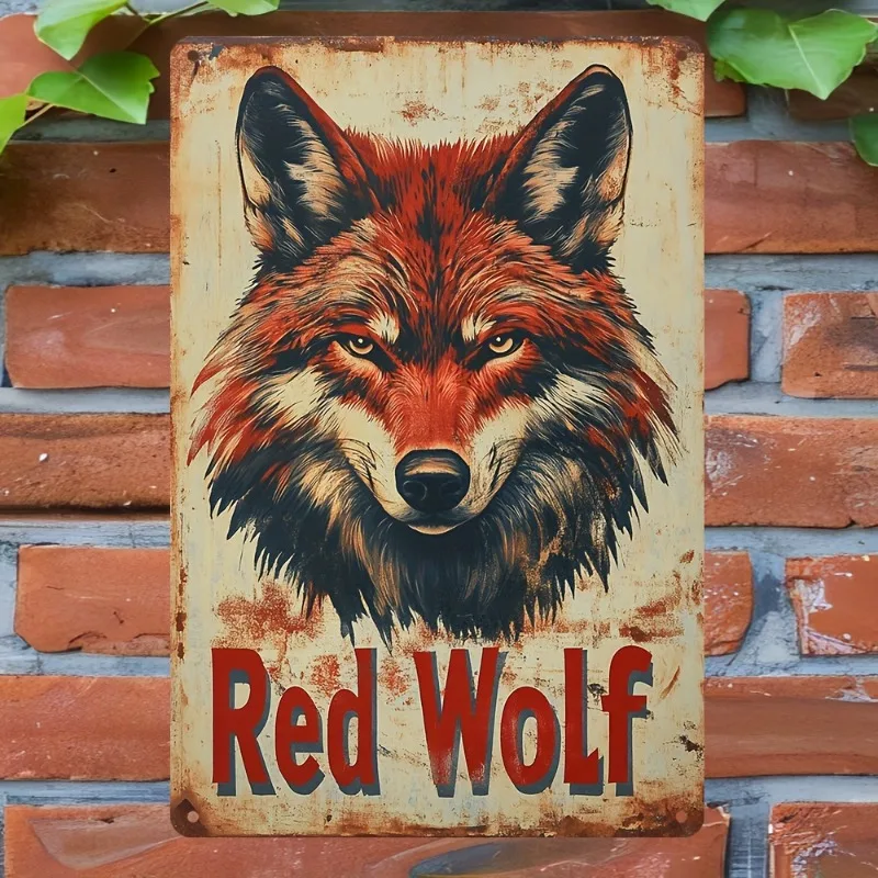 Vintage Red Wolf Aluminum Sign, Wall Hanging Decorative Metal Plaque, Multipurpose Wall Art for Home Decor, Creative Gift
Vintage Red Wolf Aluminum Sign, Wall Hanging Decorative Metal Plaque, Multipurpose Wall Art for Home Decor, Creative Gift