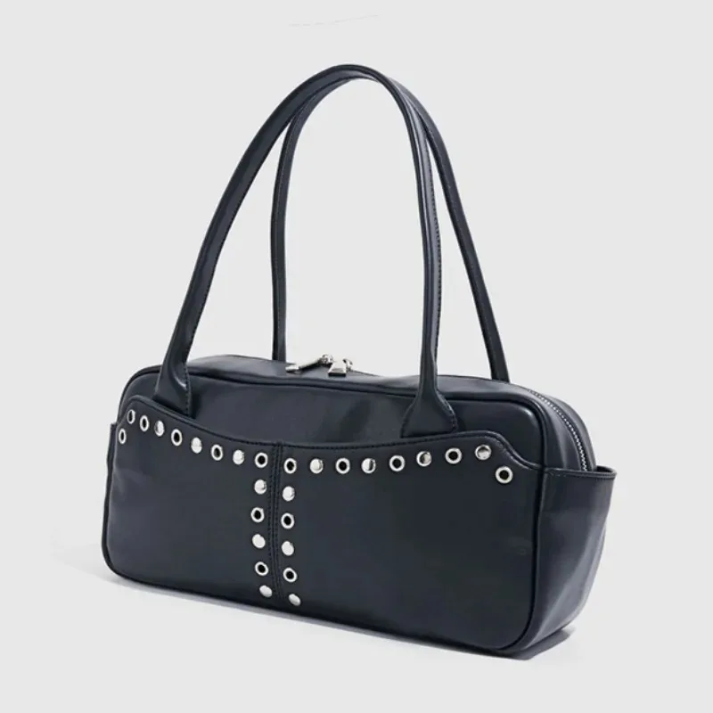 Studded Shoulder Bag Women's Casual Black Punk Style Cool Motorcycle Handbag Bowling Bag Fashion Underarm Bag 2026 New model
Studded Shoulder Bag Women's Casual Black Punk Style Cool Motorcycle Handbag Bowling Bag Fashion Underarm Bag 2026 New model