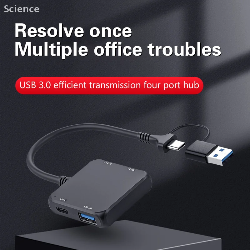 Концентратор USB3.0 5 Гбит/с, один сопротивление, четыре концентратора, компьютерный расширитель для мобильного телефона, 4-портовый док-станция, разветвитель типа c
Концентратор USB3.0 5 Гбит/с, один сопротивление, четыре концентратора, компьютерный расширитель для мобильного телефона, 4-портовый док-станция, разветвитель типа c