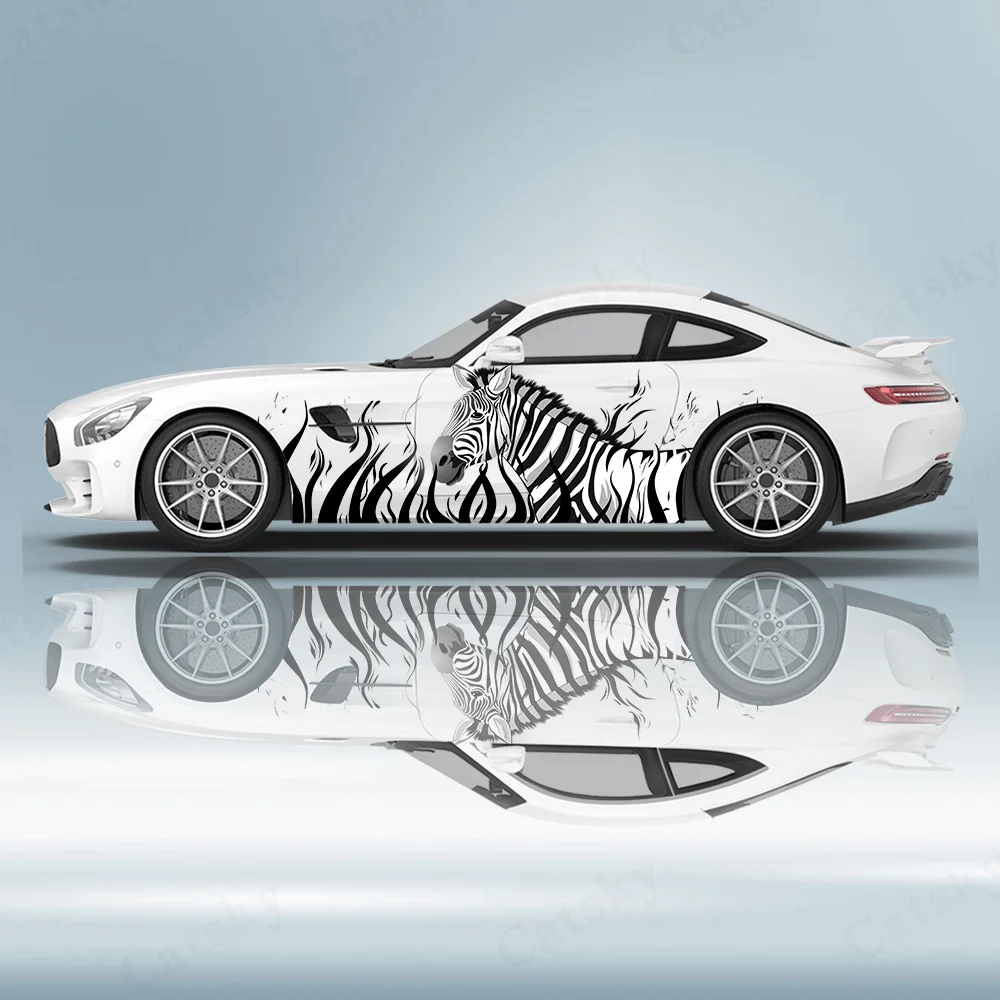 Black White Flame Line Zebra Car Vinyl Wraps Decal Self-adhesive PVC Sticker Suitable for Trucks SUV Decoration Auto Accessories
Black White Flame Line Zebra Car Vinyl Wraps Decal Self-adhesive PVC Sticker Suitable for Trucks SUV Decoration Auto Accessories