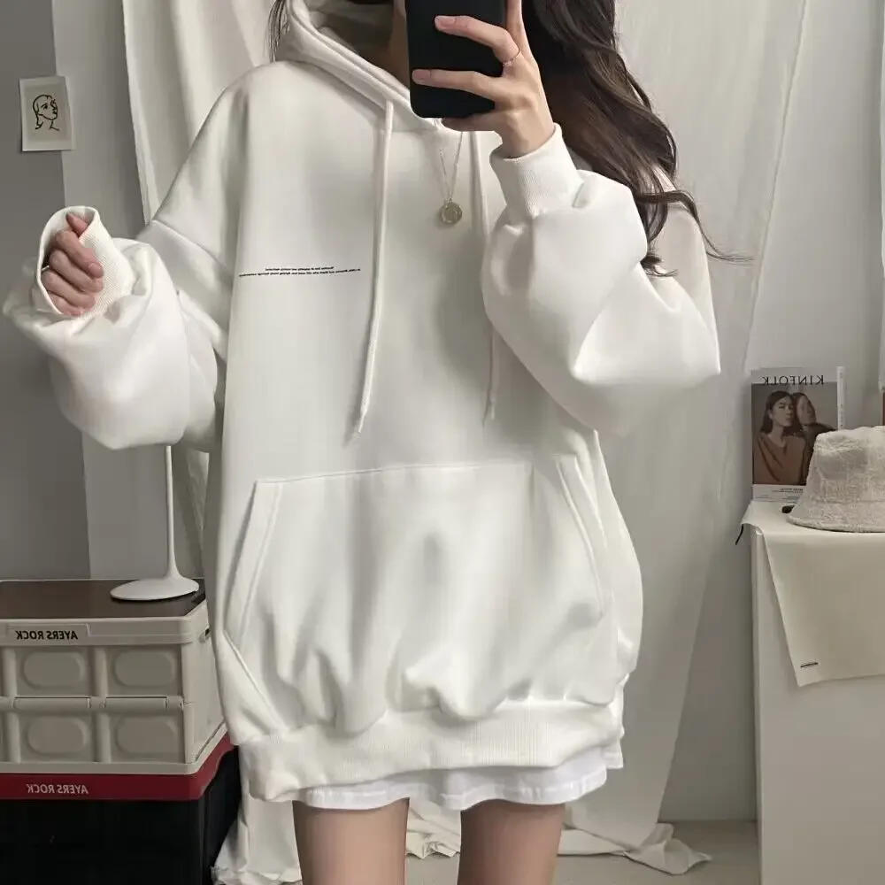 Spring Autumn Harajuku Grey Women's Hoodie Oversized Graphic Sweatshirts Korean Style Pullovers Y2k Streetwear Aesthetic Vintage 
Spring Autumn Harajuku Grey Women's Hoodie Oversized Graphic Sweatshirts Korean Style Pullovers Y2k Streetwear Aesthetic Vintage
