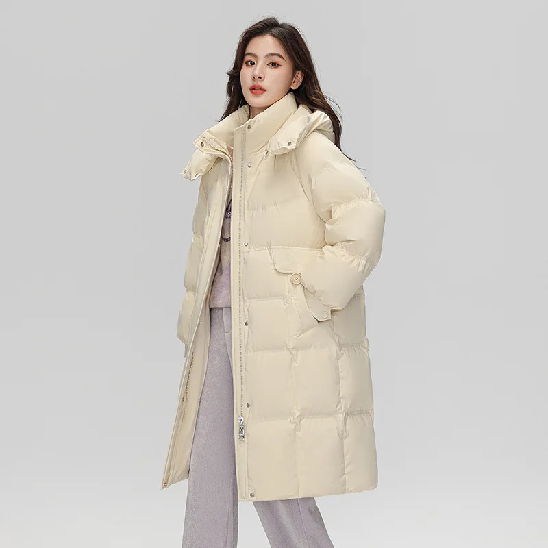 Women's New Winter Down Jacket Long Hooded Parkas Thickened 90 White Duck Down Jacket Temperament Leisure Versatile Women's Coat
Women's New Winter Down Jacket Long Hooded Parkas Thickened 90 White Duck Down Jacket Temperament Leisure Versatile Women's Coat