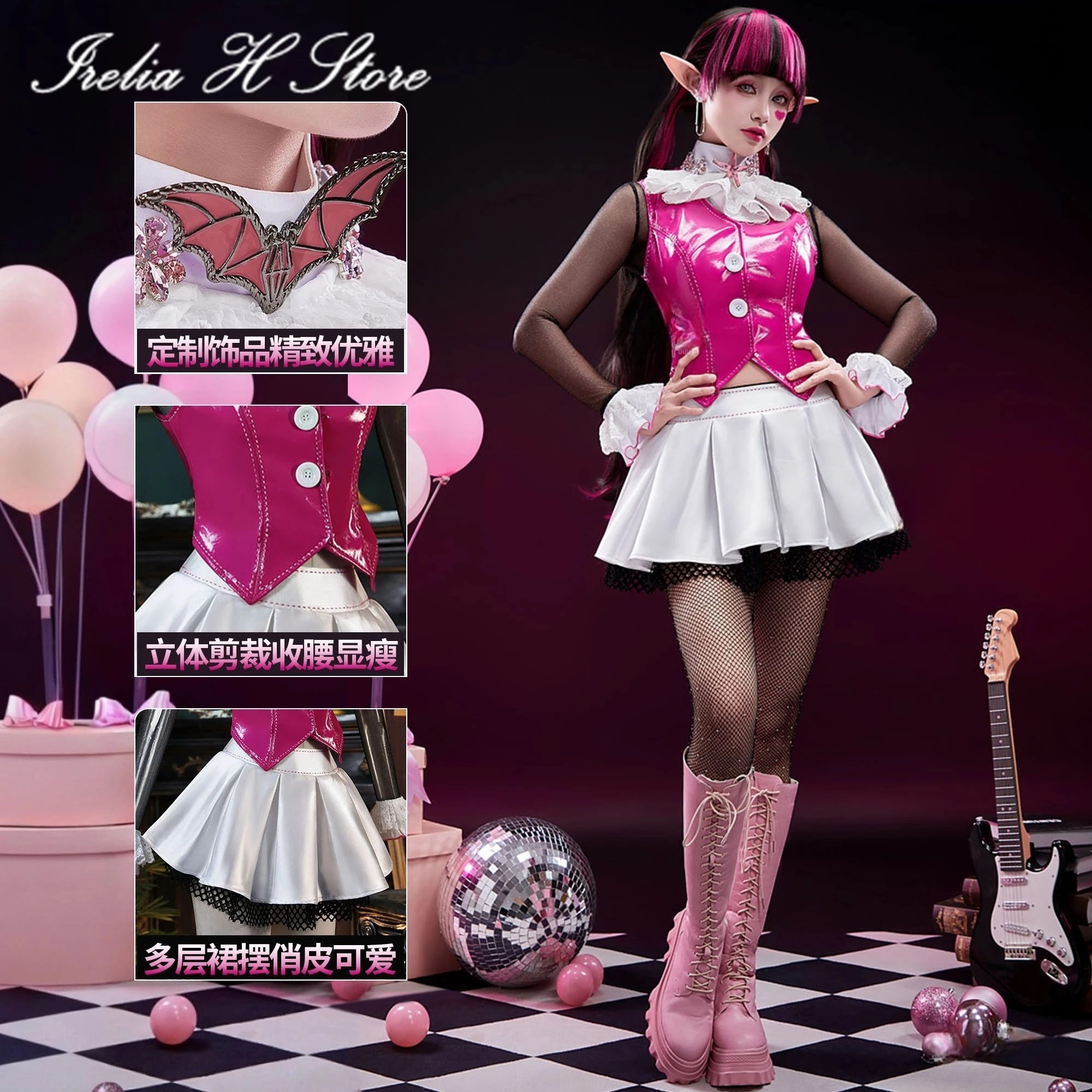 Irelia H Store Animec Vampiree Draculauraa Cosplay Costume Sexy PU top skirt Halloween Costumes 
Irelia H Store Animec Vampiree Draculauraa Cosplay Costume Sexy PU top skirt Halloween Costumes