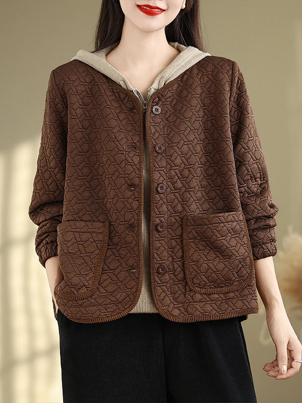 Winter Women's Casual Versatile Warm Silk Cotton Jaet Pure Color Texture Single Button Ele Cotton Clothes
Winter Women's Casual Versatile Warm Silk Cotton Jaet Pure Color Texture Single Button Ele Cotton Clothes