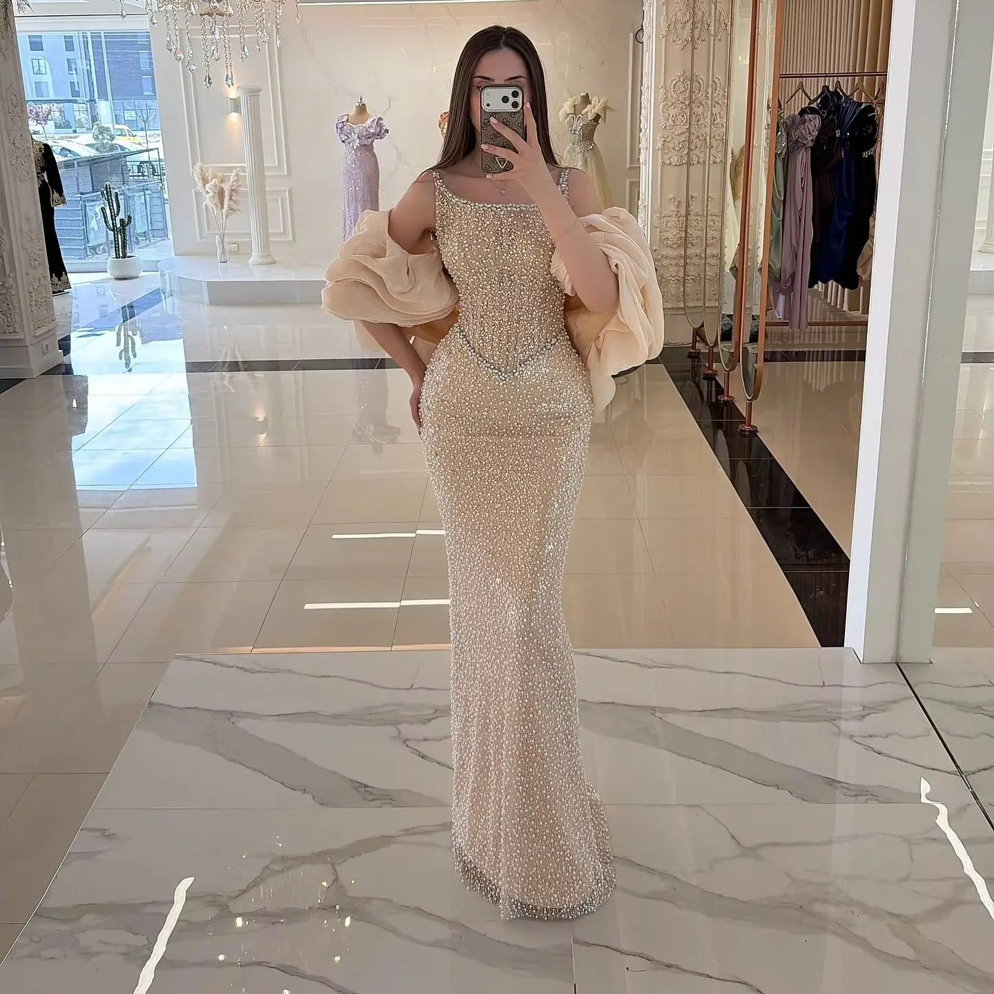 2026 Beaded Champagne Party Dress Arabic Women's Evening Gowns Customized Prom Dress Heavy Work Crystals Beaded Mermaid Dresses
2026 Beaded Champagne Party Dress Arabic Women's Evening Gowns Customized Prom Dress Heavy Work Crystals Beaded Mermaid Dresses