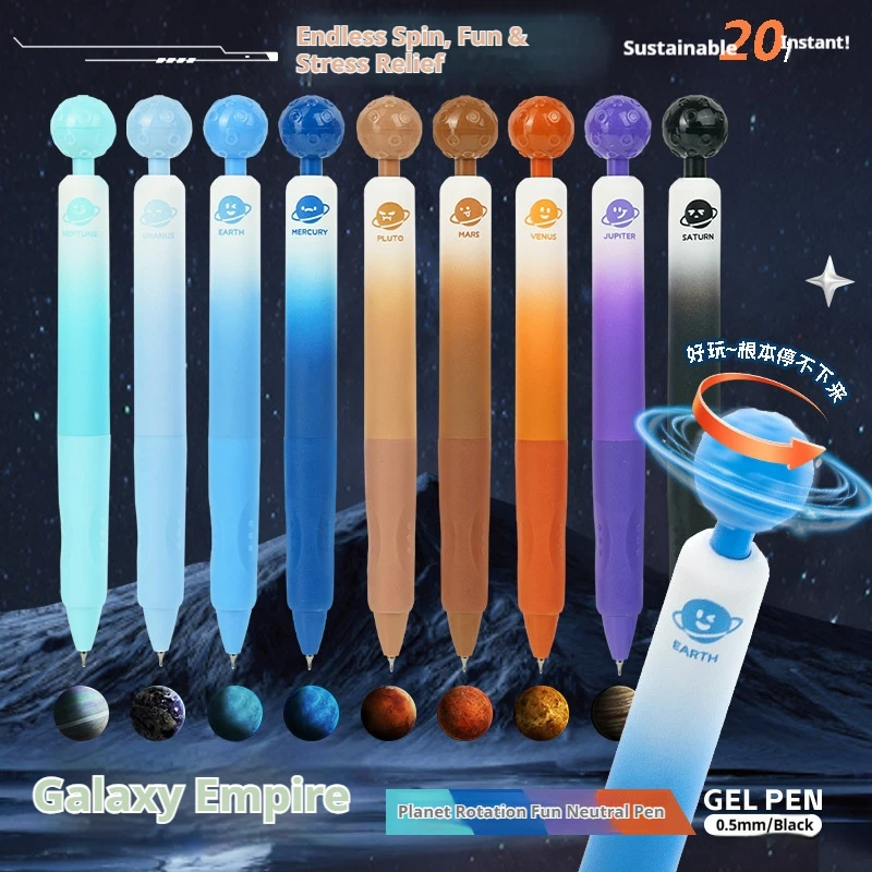 2-Pack of Pens with Random Colors, Planet Spinner Pen Galaxy Empire Fun Gel Pens, High-Quality Cs Dual-Ball Quick-Dry Pens for Students, Perfect for Valentine's Day, Christmas, Gifts, Halloween, Thanksgiving, or as a Giveaway, Classmate Gifts, Birthday Gi
2-Pack of Pens with Random Colors, Planet Spinner Pen Galaxy Empire Fun Gel Pens, High-Quality Cs Dual-Ball Quick-Dry Pens for Students, Perfect for Valentine's Day, Christmas, Gifts, Halloween, Thanksgiving, or as a Giveaway, Classmate Gifts, Birthday Gi