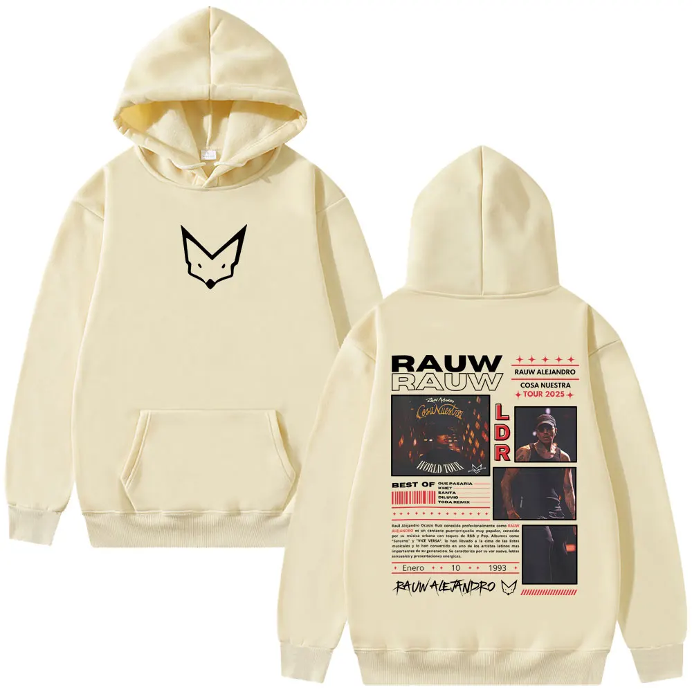 Rapper Rauw Alejandro Cosa Nuestra World Tour 2025 Double Sided Print Hoodie Men Women Hip Hop Fashion Pop Music Sweatshirt Tops
Rapper Rauw Alejandro Cosa Nuestra World Tour 2025 Double Sided Print Hoodie Men Women Hip Hop Fashion Pop Music Sweatshirt Tops