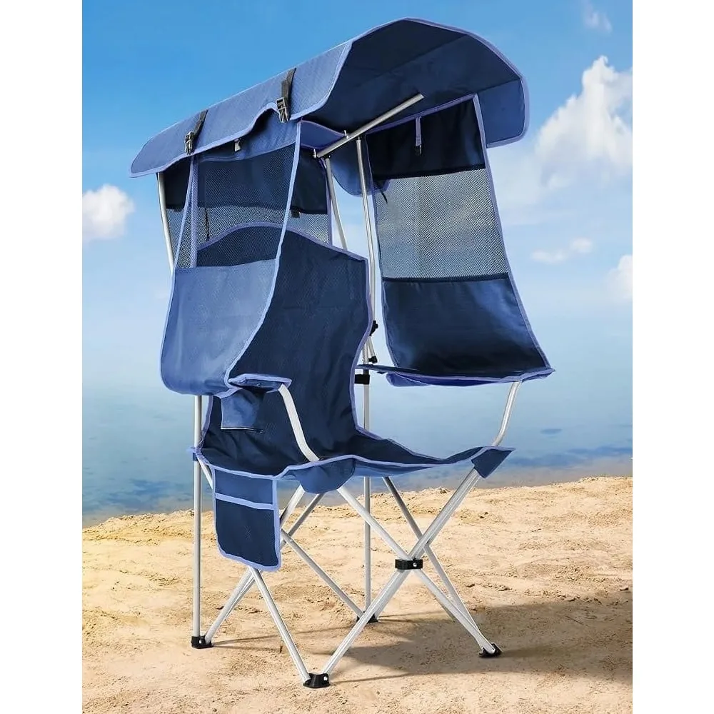 Camping Chair with Retractable Canopy Shade,Outdoor Chair with Canopy,Cup Holder,Side Pocket,Portable Folding Beach Chair
Camping Chair with Retractable Canopy Shade,Outdoor Chair with Canopy,Cup Holder,Side Pocket,Portable Folding Beach Chair