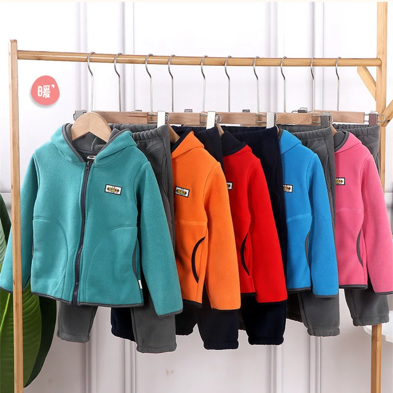 Boys Girls Hooded Sets Children Autumn Winter Warm Fleece Suit Kids Thickened Jackets+Pants 2Pcs Outfits Teenager Sports Clothes 
Boys Girls Hooded Sets Children Autumn Winter Warm Fleece Suit Kids Thickened Jackets+Pants 2Pcs Outfits Teenager Sports Clothes