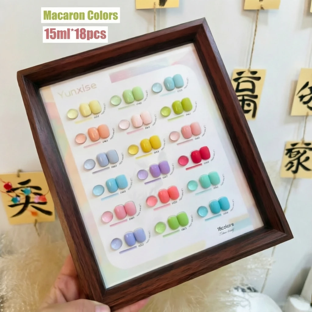 18 Colors 15ml Macaron Candy Gel Nail Polish Set Macaron Nude Colors Soak Off UV LED Includes Display Card Manicure Essential
18 Colors 15ml Macaron Candy Gel Nail Polish Set Macaron Nude Colors Soak Off UV LED Includes Display Card Manicure Essential