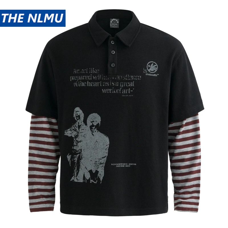 2025 New Fall American Trendy Sports Shirt Long Sleeve Fake Two Polo Shirt Unisex Streetwear Tops
2025 New Fall American Trendy Sports Shirt Long Sleeve Fake Two Polo Shirt Unisex Streetwear Tops