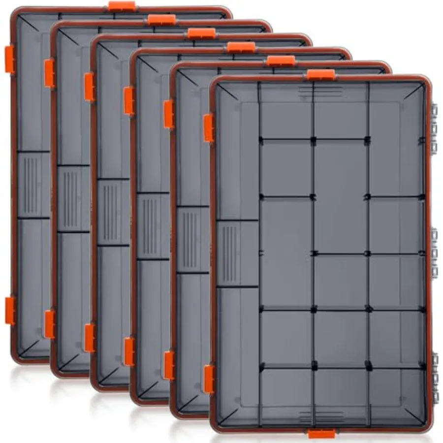 6 упаковок коробок для рыболовных снастей, водонепроницаемые лотки для снастей 3600 и 3700 со съемными разделителями, пластиковые приманки для хранения терминалов Organi
6 упаковок коробок для рыболовных снастей, водонепроницаемые лотки для снастей 3600 и 3700 со съемными разделителями, пластиковые приманки для хранения терминалов Organi