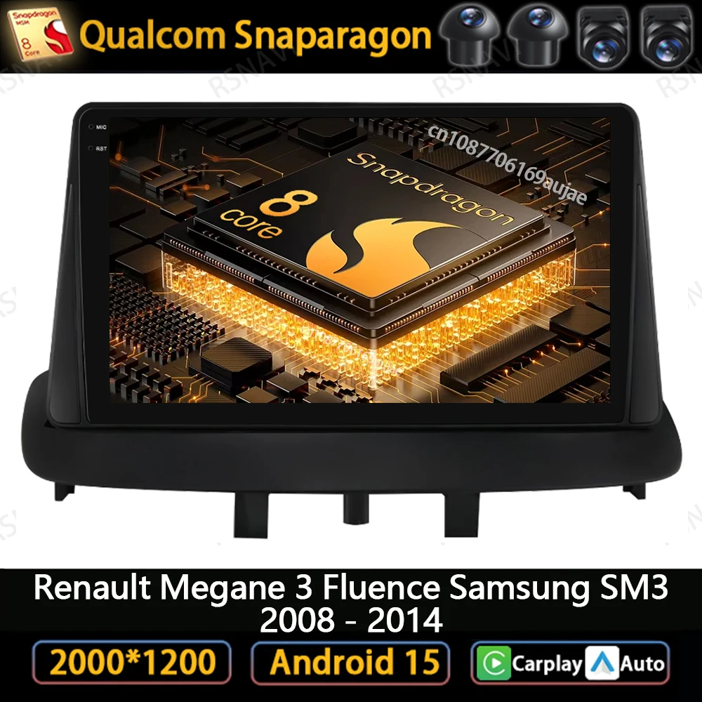 Android 15 Car Radio For Renault Megane 3 Fluence Samsung SM3 2008 - 2014 Multimedia GPS DSP Viedo Player 5G WIFI BT QLED 4G LTE
Android 15 Car Radio For Renault Megane 3 Fluence Samsung SM3 2008 - 2014 Multimedia GPS DSP Viedo Player 5G WIFI BT QLED 4G LTE