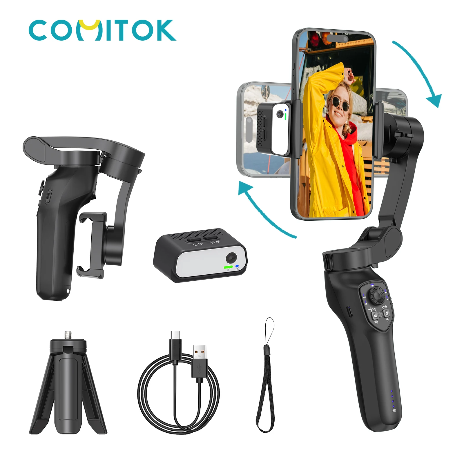 Portable LL7Cpro 3 for Axis AI Gimbal Stabilizer New Foldable Auto Face Tracking Video Recording Device for Android Mobile
Portable LL7Cpro 3 for Axis AI Gimbal Stabilizer New Foldable Auto Face Tracking Video Recording Device for Android Mobile