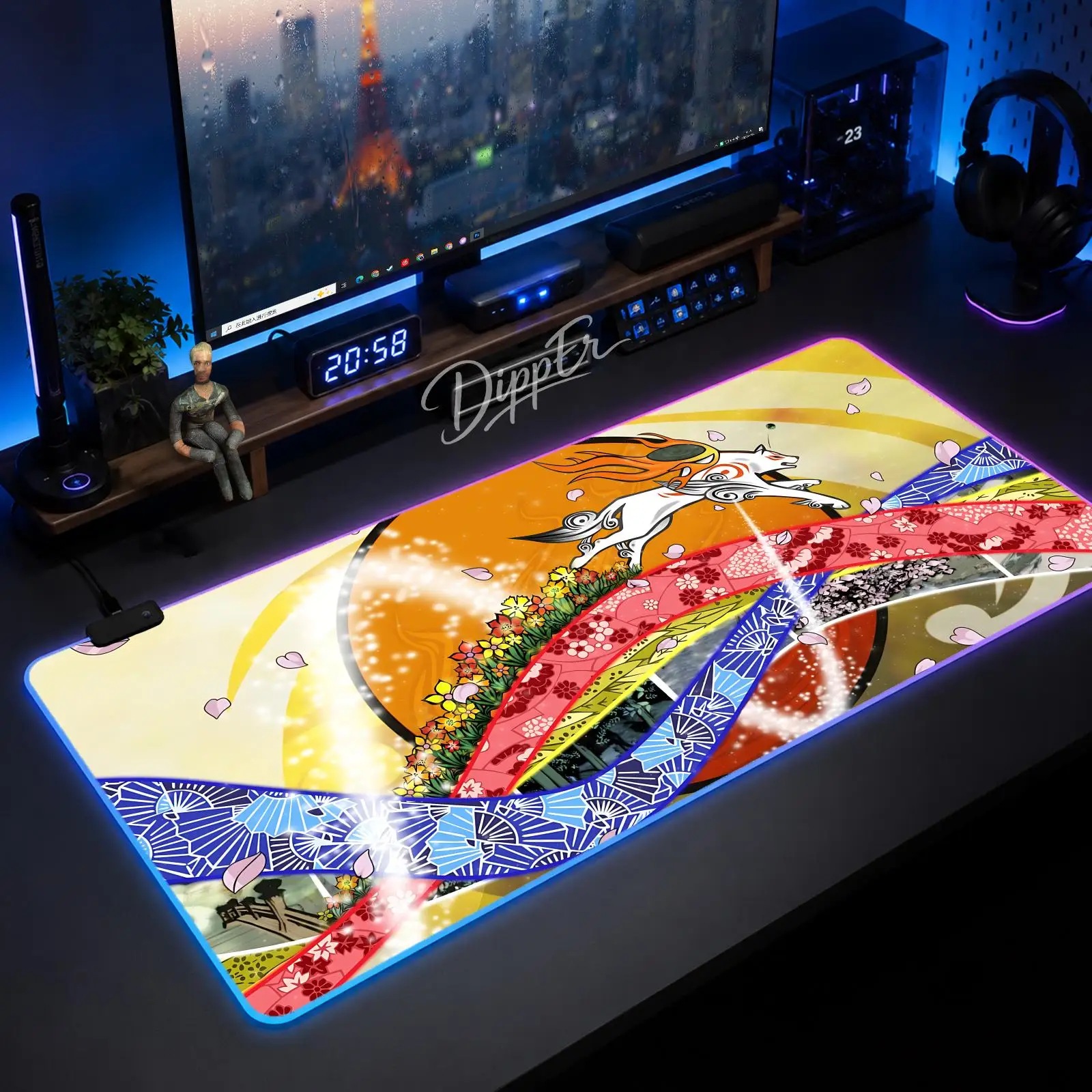 Game Cartoon O-Okami Mouse Pad Large Size LED Glowing Table Pad XXL Gaming Non-slip Rubber Mat With Backlight
Game Cartoon O-Okami Mouse Pad Large Size LED Glowing Table Pad XXL Gaming Non-slip Rubber Mat With Backlight