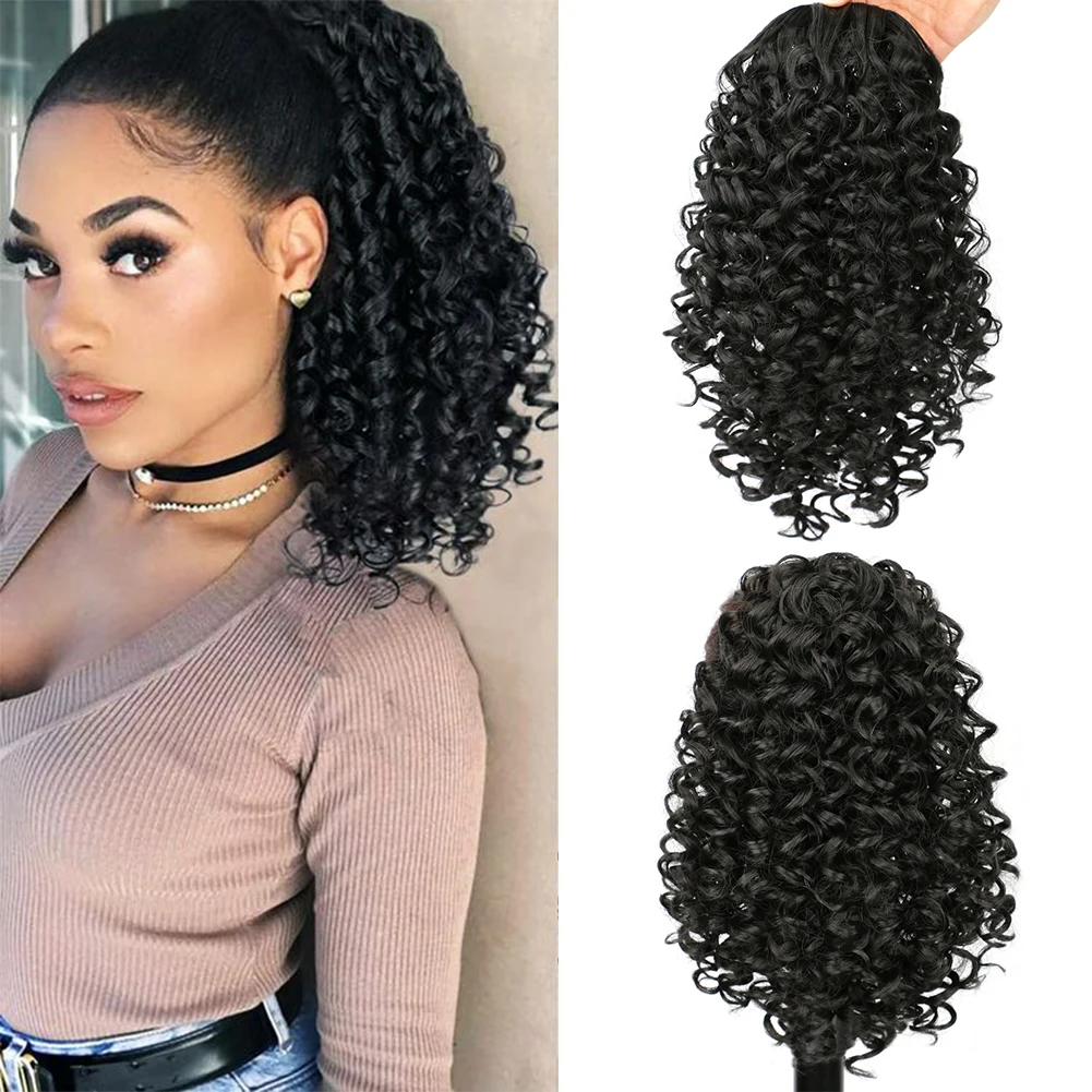 12 Inch Short Curly Drawstring Ponytail for Black Women Clip in Fake Ponytail Synthetic Curly Pony Tails Hair Extensions
12 Inch Short Curly Drawstring Ponytail for Black Women Clip in Fake Ponytail Synthetic Curly Pony Tails Hair Extensions