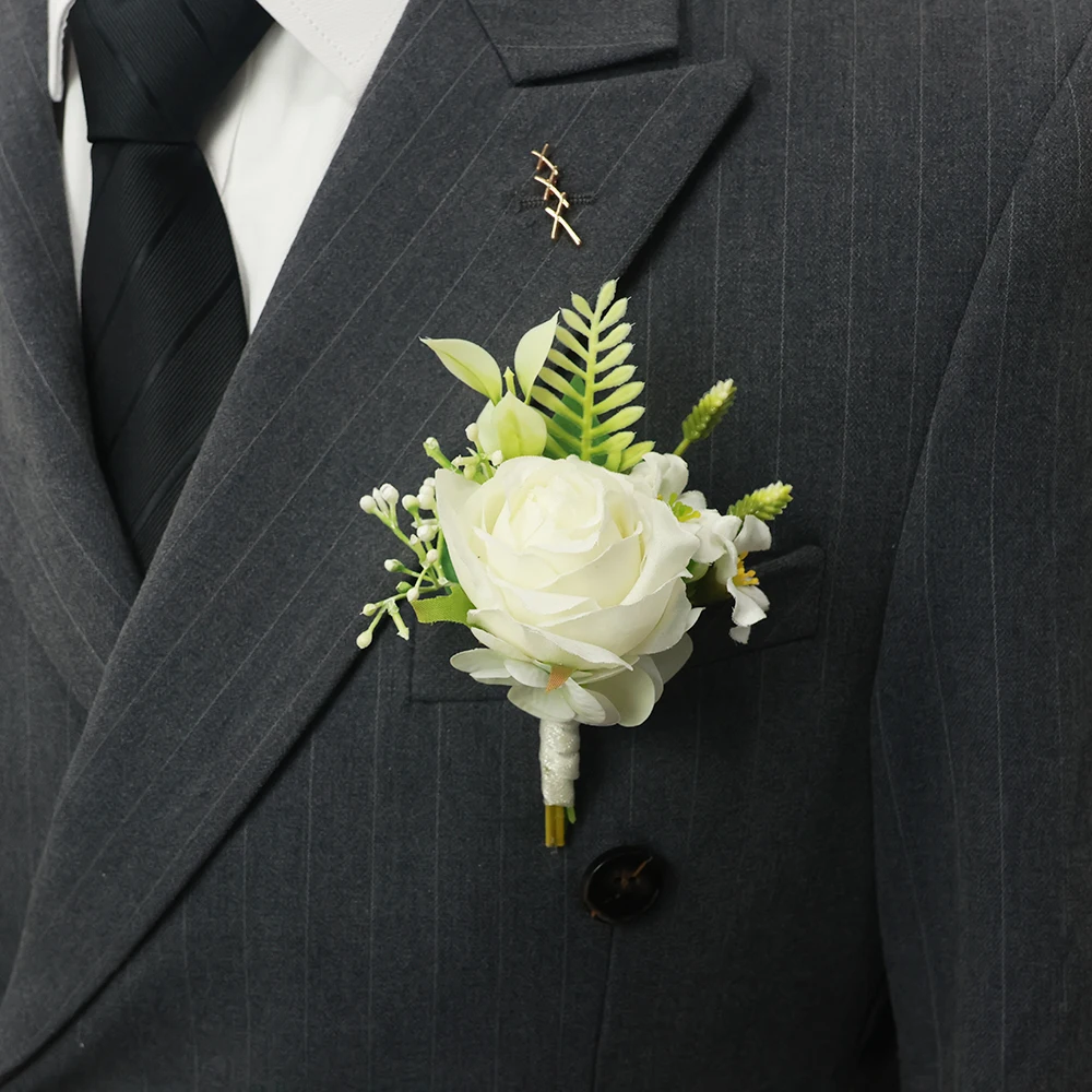 Vintage Artificial Flower Boutonniere for Groom and Wrist Corsage for Wedding Couple Wedding Decoration Wedding Props
Vintage Artificial Flower Boutonniere for Groom and Wrist Corsage for Wedding Couple Wedding Decoration Wedding Props