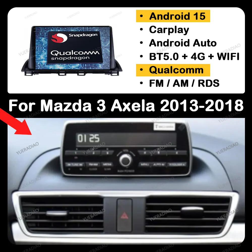 Автомобильный радиоприемник Android 15 для Mazda 3 Axela 2013-2018 GPS NAVI Мультимедийный стерео видеоплеер Головное устройство 4G WIFI Головное устройство QLED 2DIN
Автомобильный радиоприемник Android 15 для Mazda 3 Axela 2013-2018 GPS NAVI Мультимедийный стерео видеоплеер Головное устройство 4G WIFI Головное устройство QLED 2DIN