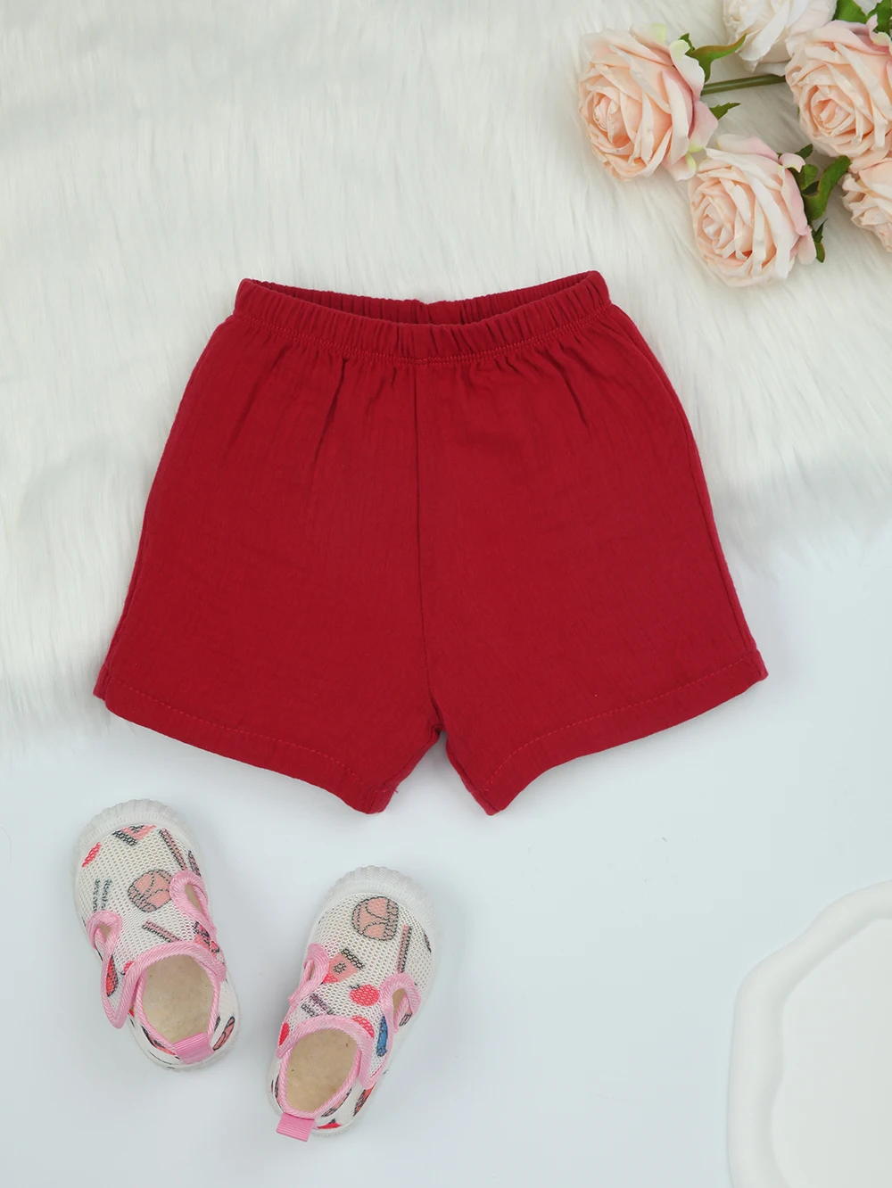 Базовые летние хлопковые шорты для девочек, дышащие однотонные шорты для новорожденных (терракота)
Базовые летние хлопковые шорты для девочек, дышащие однотонные шорты для новорожденных (терракота)