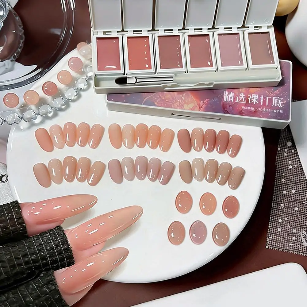 6-colors Solid Nail Polish Palette Nude Base Series Solid Patting Glue for Gentle Style Nail Art Decoration Creation
6-colors Solid Nail Polish Palette Nude Base Series Solid Patting Glue for Gentle Style Nail Art Decoration Creation