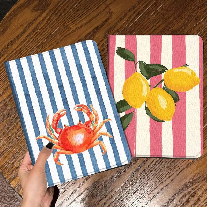 Cartoon Crab Blue Stripe Tablet Case For Apple iPad Air Pro mini 1 2 3 4 5 6 7 8 9 11 M2 M3 M5 M4 5th 6th 7th 10th 11th Gift
Cartoon Crab Blue Stripe Tablet Case For Apple iPad Air Pro mini 1 2 3 4 5 6 7 8 9 11 M2 M3 M5 M4 5th 6th 7th 10th 11th Gift