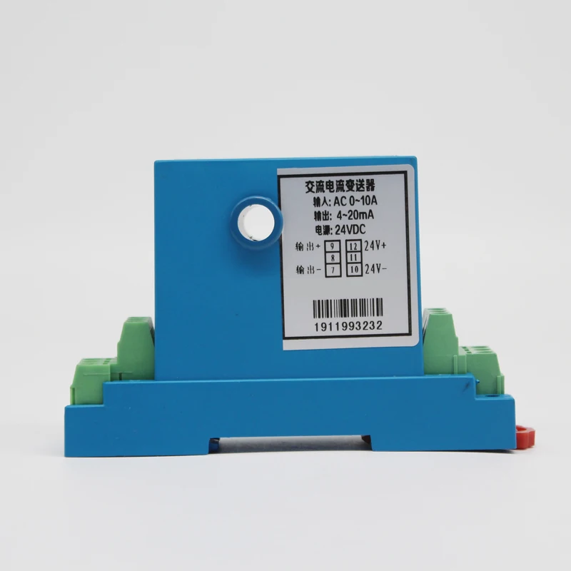 AC0-10A input 4-20mA output perforation ampere sensor din type through-hole current transmitter signal transducer
AC0-10A input 4-20mA output perforation ampere sensor din type through-hole current transmitter signal transducer
