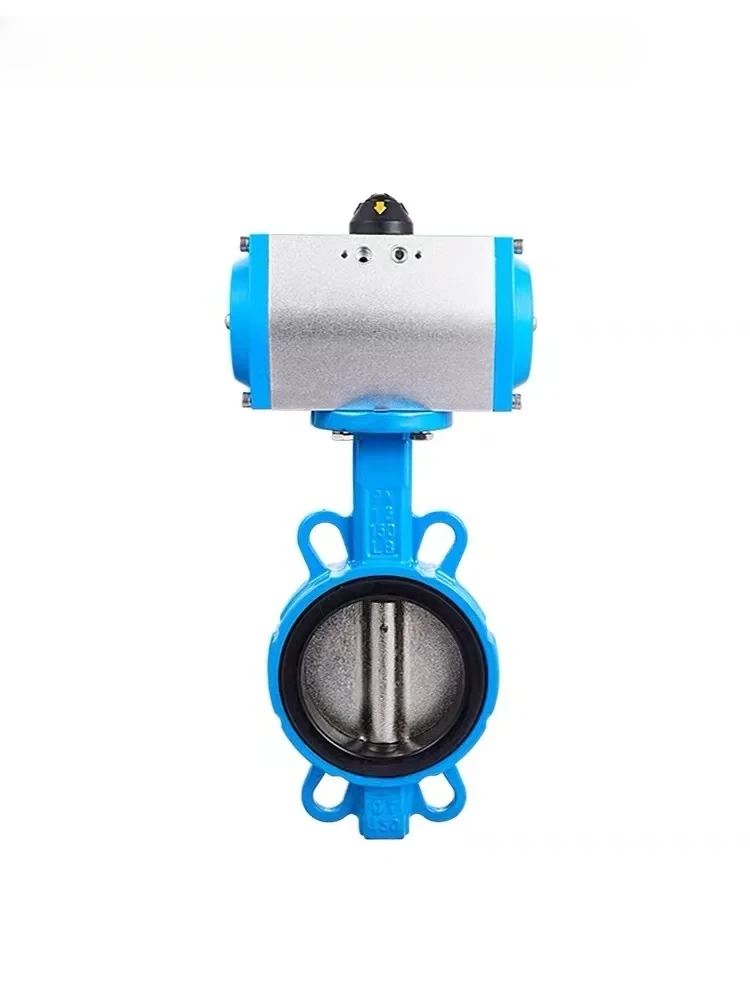 Pneumatic butterfly valve D671X-16Q stainless steel wafer type Tetrafluoro shut-off valve DN150 200
Pneumatic butterfly valve D671X-16Q stainless steel wafer type Tetrafluoro shut-off valve DN150 200