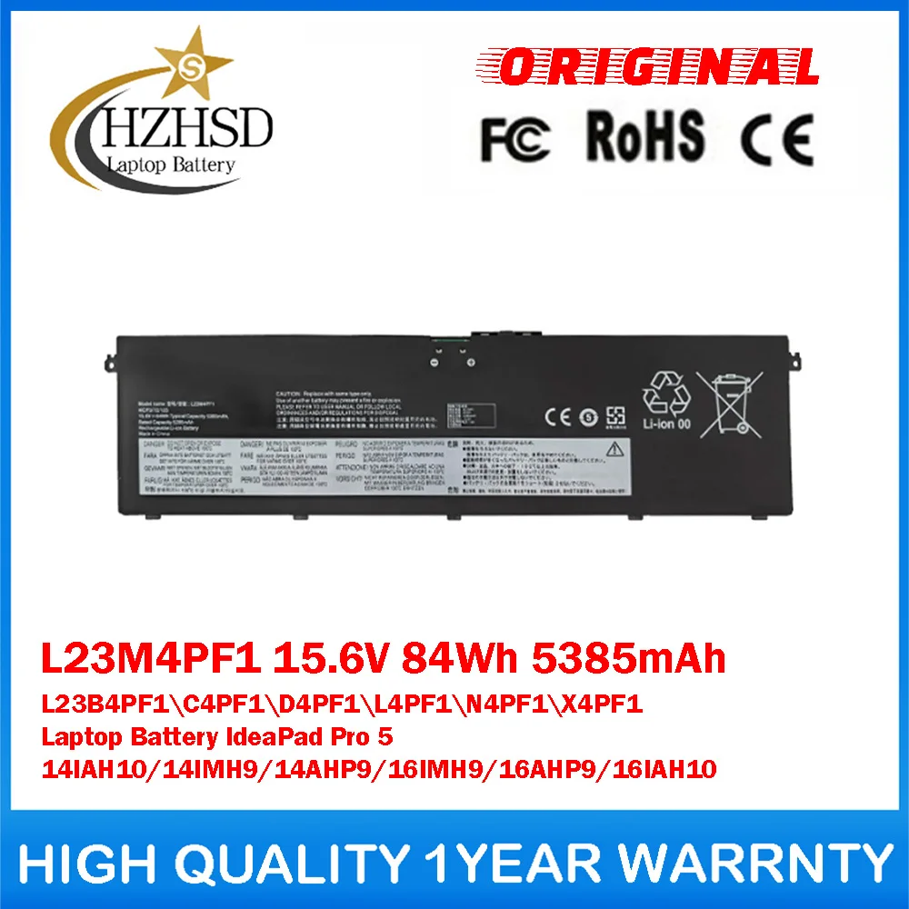 L23M4PF1 15.6V 84Wh 5385mAh L23B4PF1\C4PF1\D4PF1\L4PF1 Genuine Original Laptop Battery For Lenovo IdeaPad Pro 5 14IAH10/14IMH9
L23M4PF1 15.6V 84Wh 5385mAh L23B4PF1\C4PF1\D4PF1\L4PF1 Genuine Original Laptop Battery For Lenovo IdeaPad Pro 5 14IAH10/14IMH9