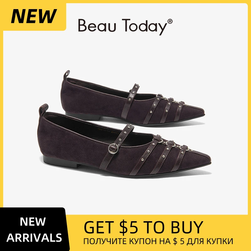 BEAUTODAY Fashion Mary Janes Women Sheepskin Leather Patchwork Suede Pointed Toe Buckle Strap Flats Ladies Shoes Handmade 18614
BEAUTODAY Fashion Mary Janes Women Sheepskin Leather Patchwork Suede Pointed Toe Buckle Strap Flats Ladies Shoes Handmade 18614