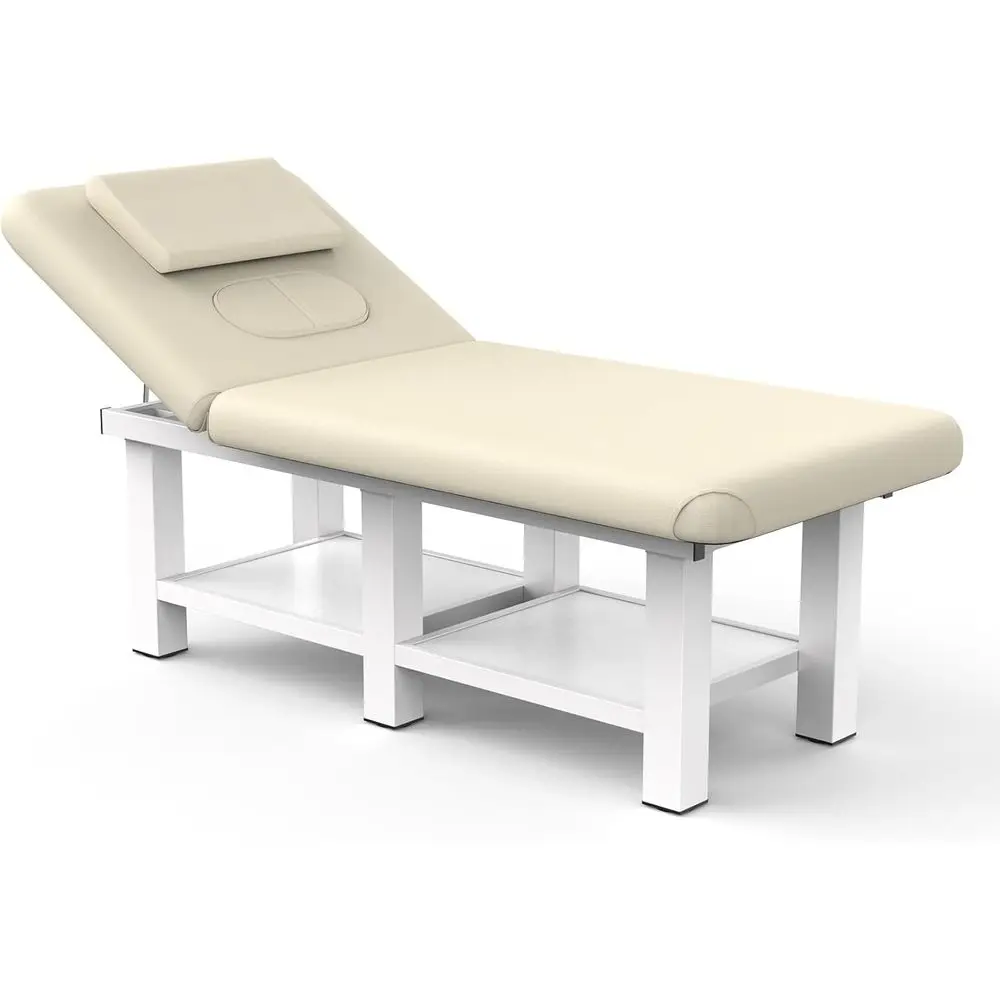 Massage Therapy Table with PU Leather, 31.5 Wide, 75 Long, Beige Grey, Segmented Structure
Massage Therapy Table with PU Leather, 31.5 Wide, 75 Long, Beige Grey, Segmented Structure