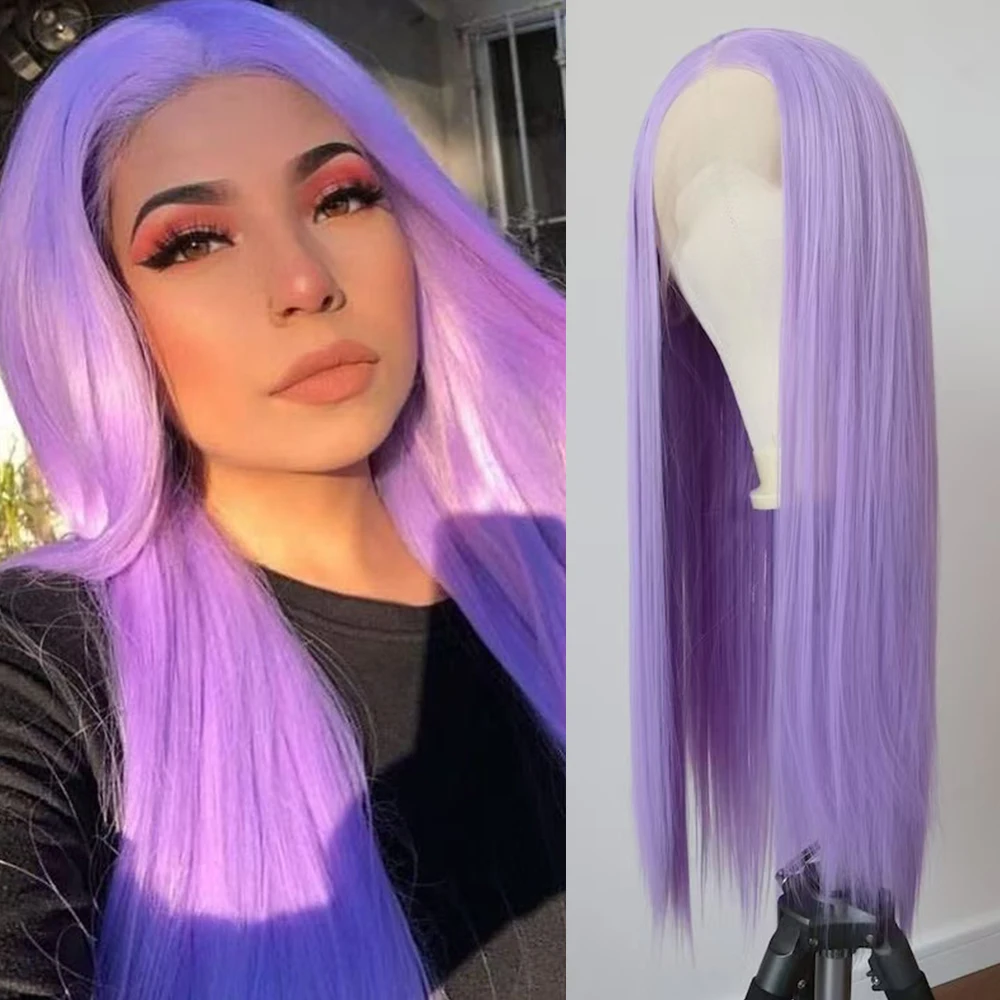 Светло-фиолетовые прямые синтетические волосы, прямые натуральные волосы, свободная часть, парик спереди, для женщин, вечерние, косплей, фиолетовые волосы
Светло-фиолетовые прямые синтетические волосы, прямые натуральные волосы, свободная часть, парик спереди, для женщин, вечерние, косплей, фиолетовые волосы