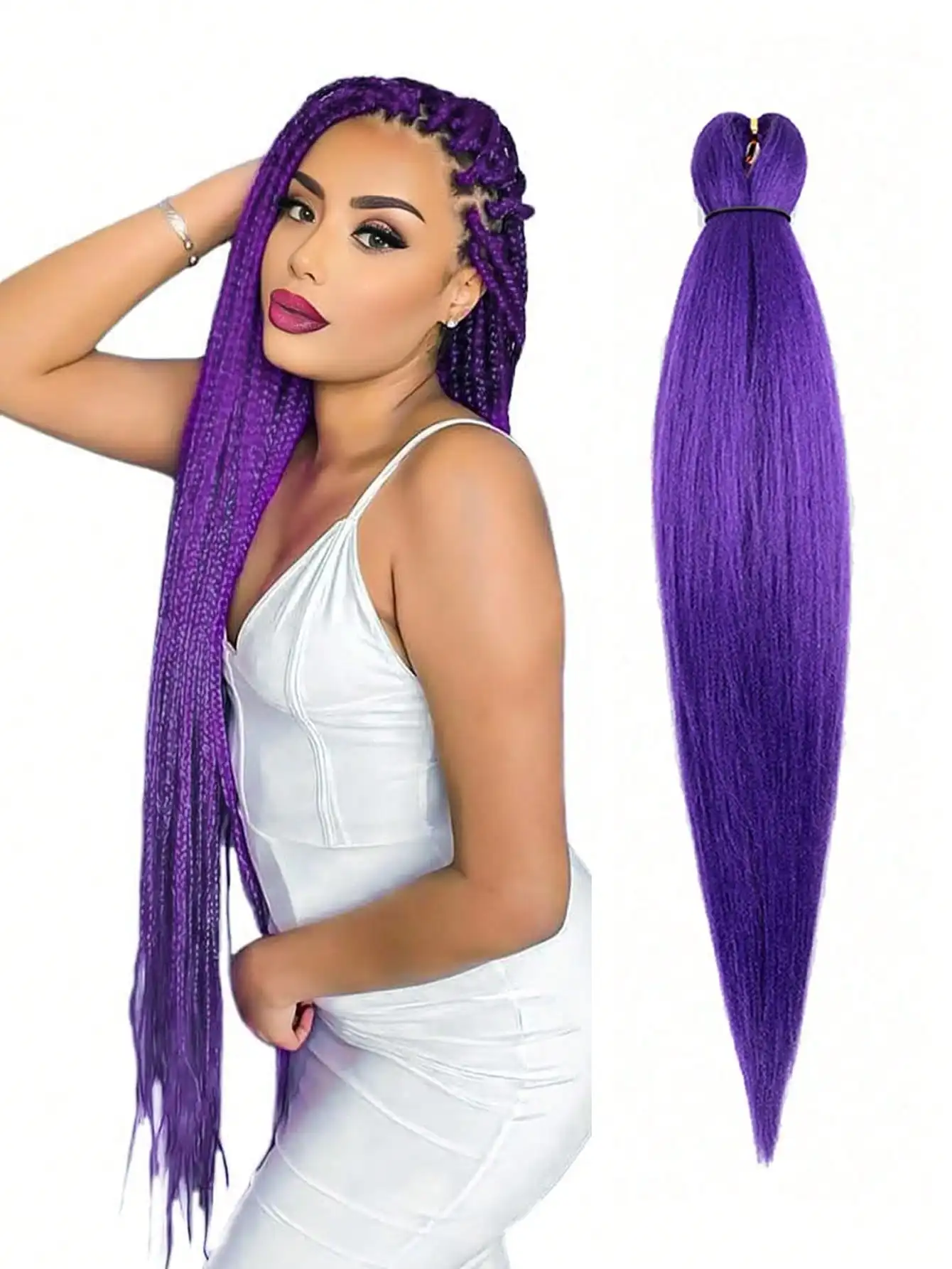 26 Inch Braiding Hair for Twists, soft yaki synthetic pre stretched hair for crochet looks and easy styling routines
26 Inch Braiding Hair for Twists, soft yaki synthetic pre stretched hair for crochet looks and easy styling routines