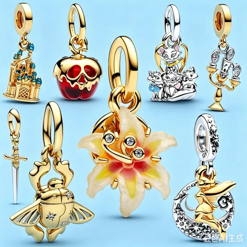 Charms plata de ley Disney Gold Plated Lily Flower Pendant Beads Fits 3mm Bracelets Necklace For Women Luxury DIY Fine Jewelry
Charms plata de ley Disney Gold Plated Lily Flower Pendant Beads Fits 3mm Bracelets Necklace For Women Luxury DIY Fine Jewelry