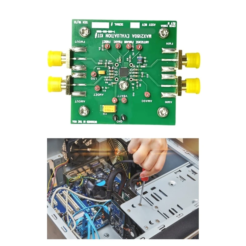 MAX2180A Highly Integrated AM/FM Variable Gained Low Noise Amplifier Board For Wireless Signal Amplification And Testing P9JB
MAX2180A Highly Integrated AM/FM Variable Gained Low Noise Amplifier Board For Wireless Signal Amplification And Testing P9JB