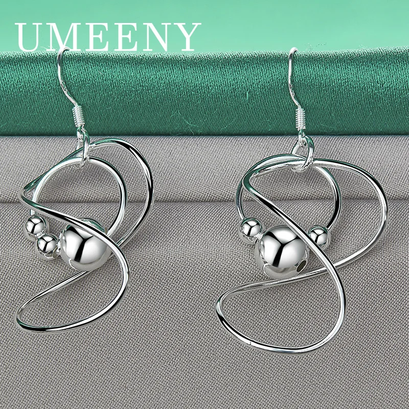 925 Sterling Silver 48mm Delicate Twisted Tassel Beaded Earrings Women Jewelry Charms Party Wedding Gift Fashion Accessories
925 Sterling Silver 48mm Delicate Twisted Tassel Beaded Earrings Women Jewelry Charms Party Wedding Gift Fashion Accessories