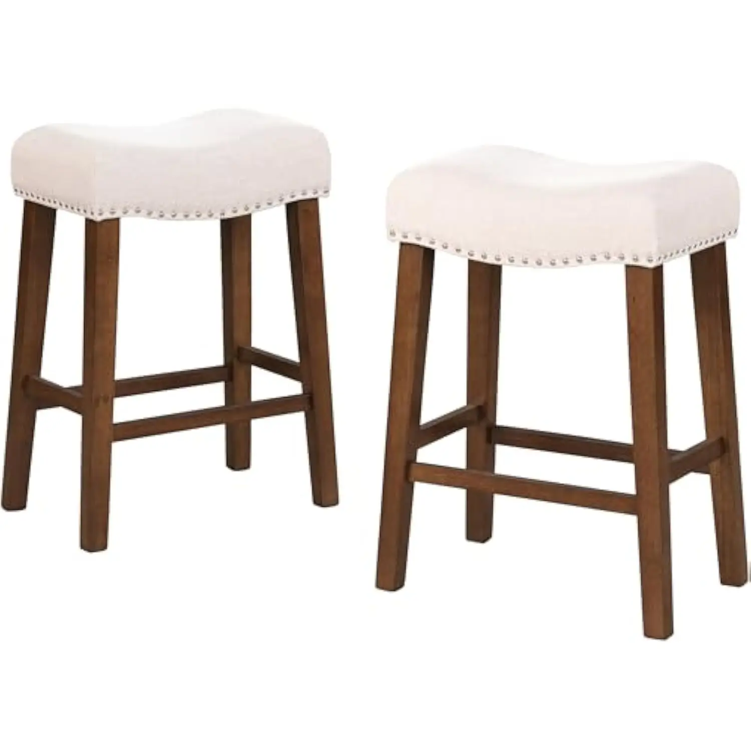 26 Counter Height Bar Stools - Modern Backless Kitchen Island Saddle Barstools Chairs with Footrest, Solid Wood Legs & Nailhead
26 Counter Height Bar Stools - Modern Backless Kitchen Island Saddle Barstools Chairs with Footrest, Solid Wood Legs & Nailhead