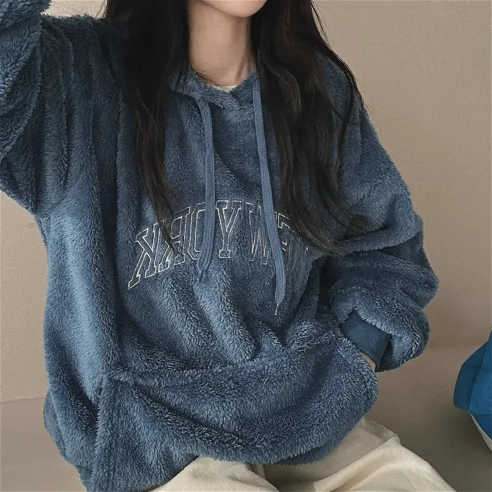 Women Hoodie Autumn Spring Loose Fleece Top Thickened Lamb Cute Large Pocket Jacket Ins Women Fashion Pullover Sweatshirt
Women Hoodie Autumn Spring Loose Fleece Top Thickened Lamb Cute Large Pocket Jacket Ins Women Fashion Pullover Sweatshirt